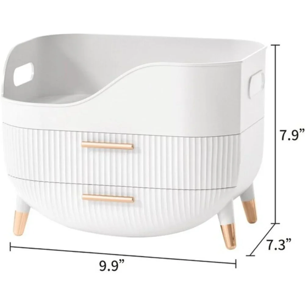 New Makeup Organizer with Drawers, Large Skincare Storage Box for Vanity & Bath